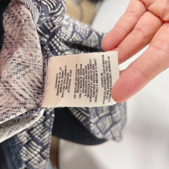 Anthropologie Cartonnier 6 Blue Charlie Trouser Pants Geometric Block Stripe - Picture 11 of 11